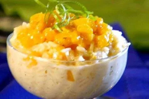 Budinca de orez cu mango