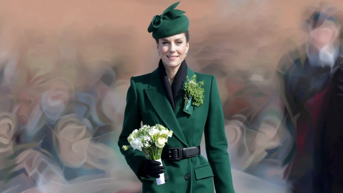 Kate Middleton a reciclat paltonul verde McQueen pentru parada de Sf. Patrick