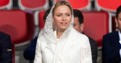 Prințesa Charlene, singura în alb la vizita Papei Leo al XIV-lea în Monaco