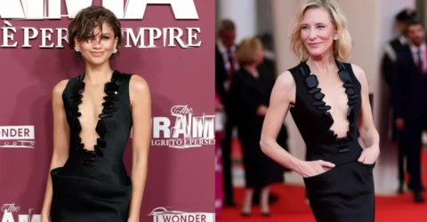 Zendaya a purtat la Roma o rochie Armani purtată de Cate Blanchett în 2025
