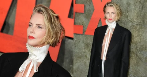 Charlize Theron a purtat un costum bărbătesc Dior din colecția toamnă 2026 la premiera Apex