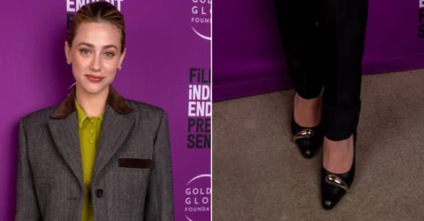 Lili Reinhart alege pantofii Tory Burch de 500 de dolari pentru o aparitie sculpturala