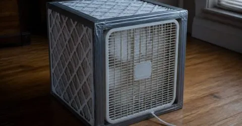 Un purificator DIY din 4 filtre și un ventilator curăță aerul ca unul comercial